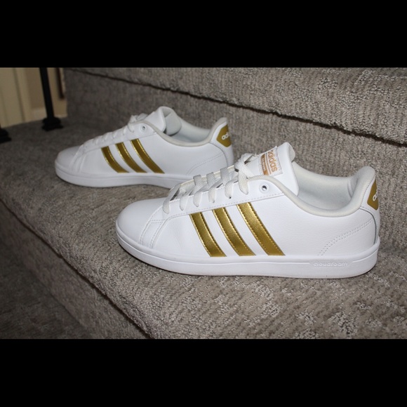 adidas neo gold sneakers